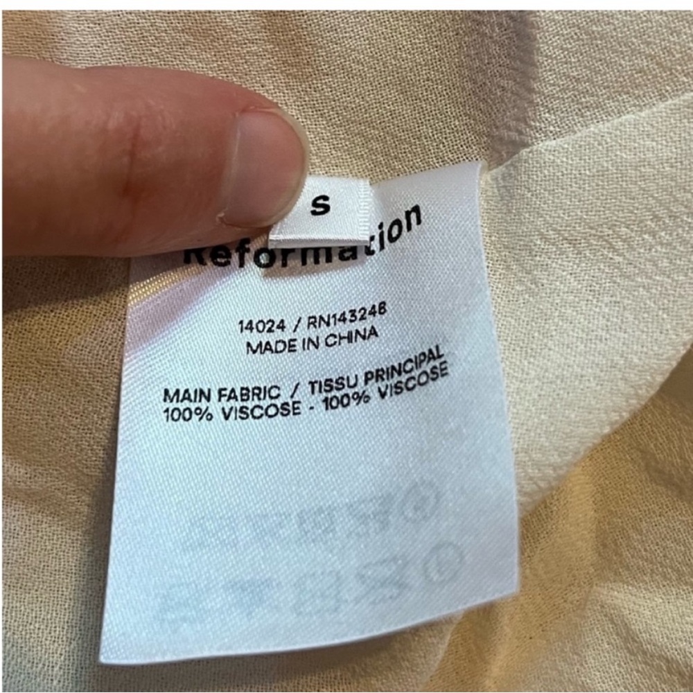 NWT Reformation Brewer Dress Bianca cream w floral print small - Picture 12 of 12